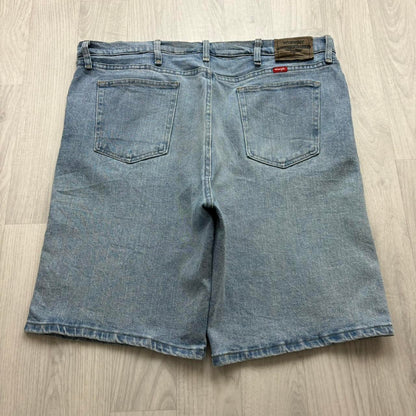 VINTAGE 00s WRANGLER BAGGY LOOSE JORTS LIGHT BLUE