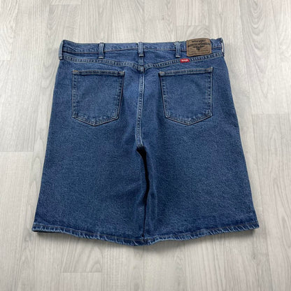 VINTAGE WRANGLER BAGGY LOOSE JORTS NAVY BLUE (38w)