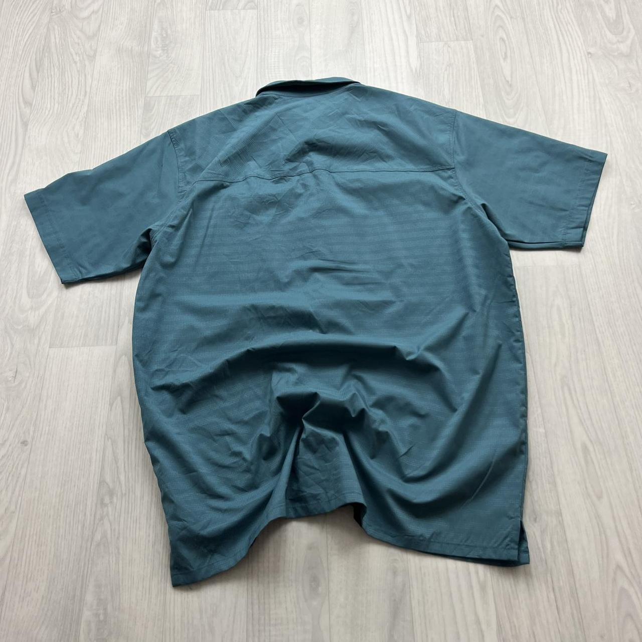 VINTAGE Y2K SHORT SLEEVE UTILITY SHIRT BLUE