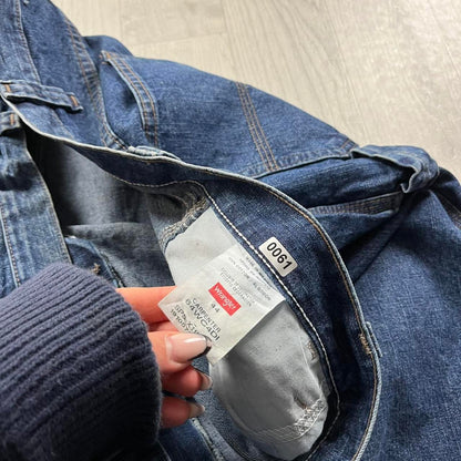 VINTAGE 00s WRANGLER BAGGY LOOSE CARPENTER JORTS NAVY