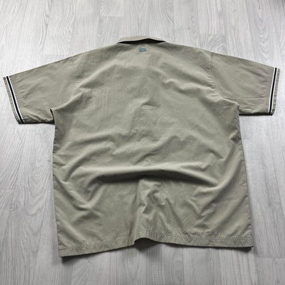VINTAGE 90s ADIDAS SHORT SLEEVE SHIRT BEIGE