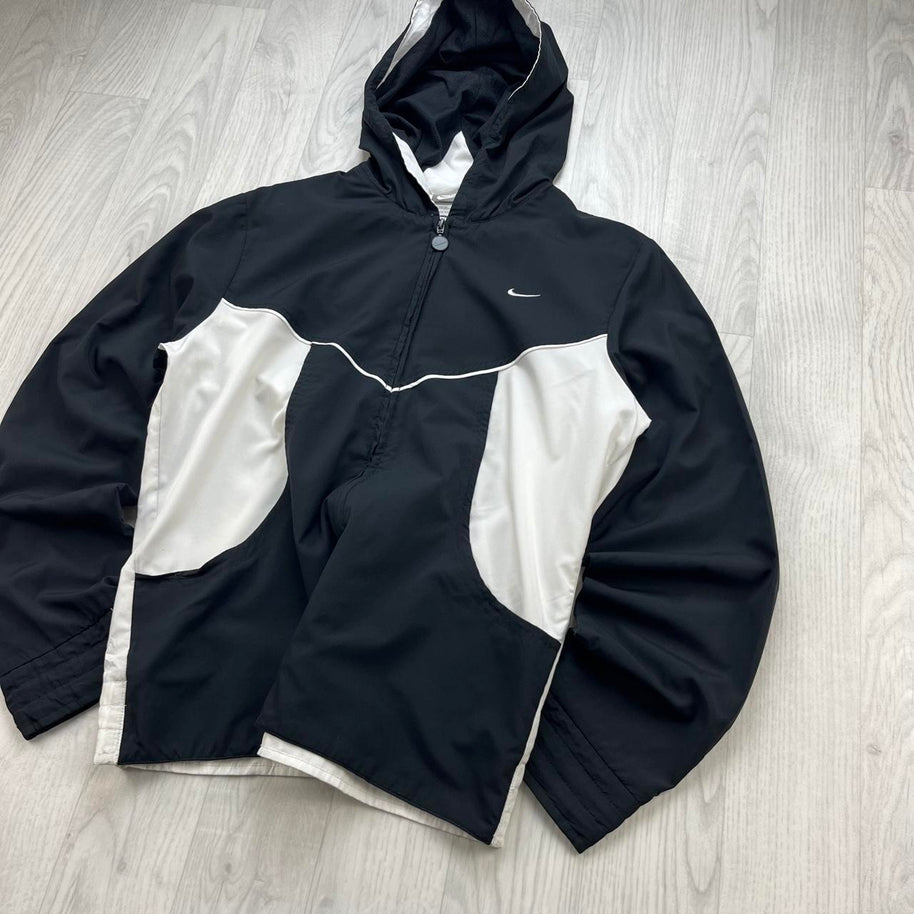 VINTAGE Y2K NIKE HOODED TRACK JACKET BLACK