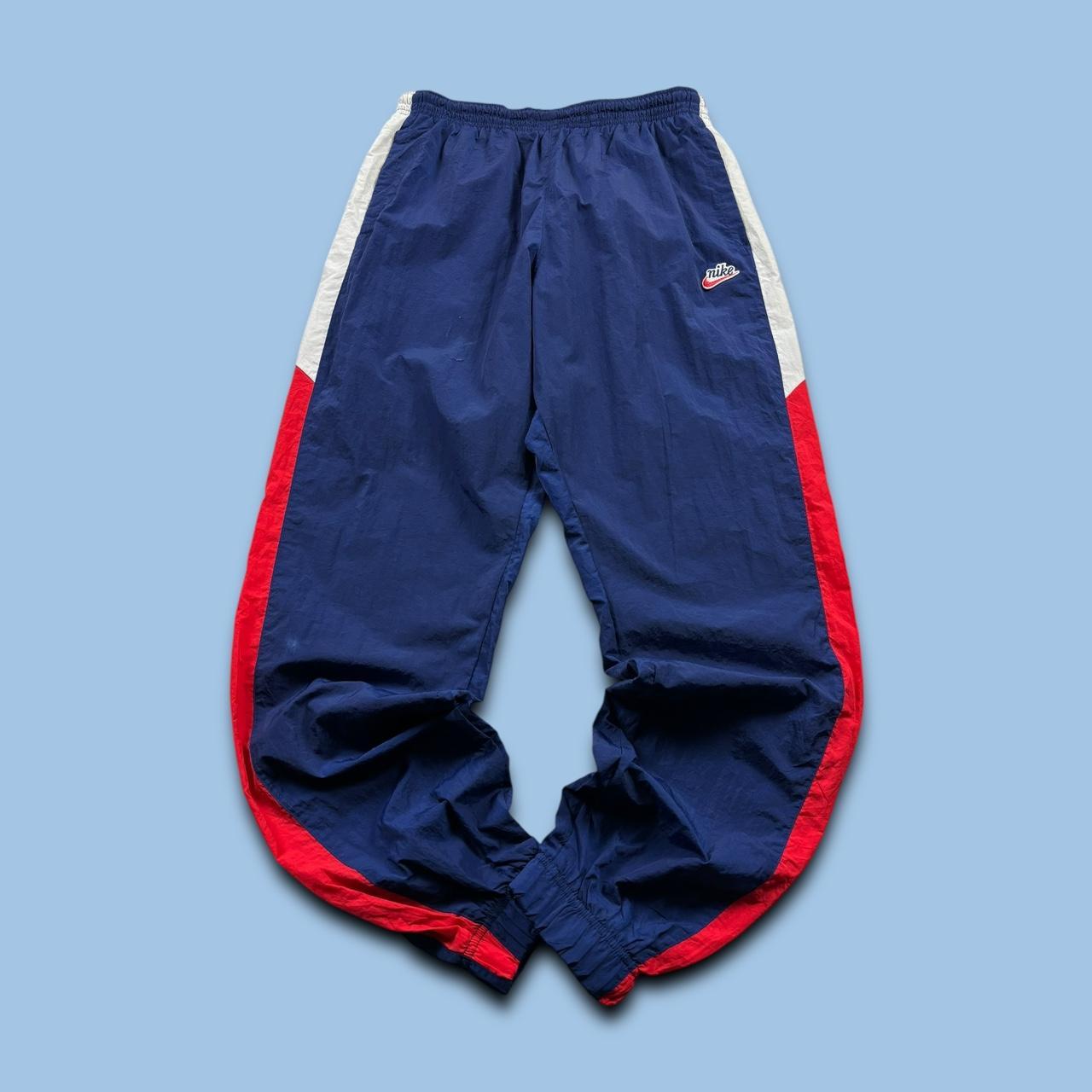 NIKE BAGGY SHELL TRACKSUIT BOTTOMS NAVY BLUE