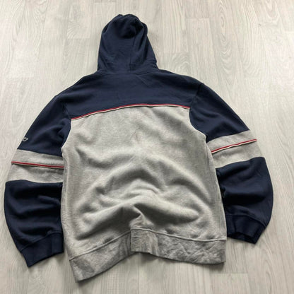 VINTAGE Y2K REEBOK ZIP HOODIE GREY NAVY