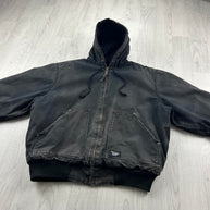 VINTAGE Y2K WALLS HOODED ACTIVE WORKWEAR BOMBER JACKET BLACK