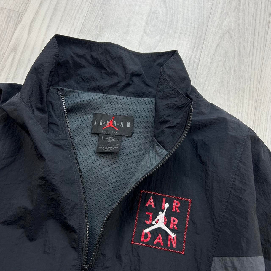 VINTAGE 00s JORDAN WINDBREAKER TRACK JACKET BLACK