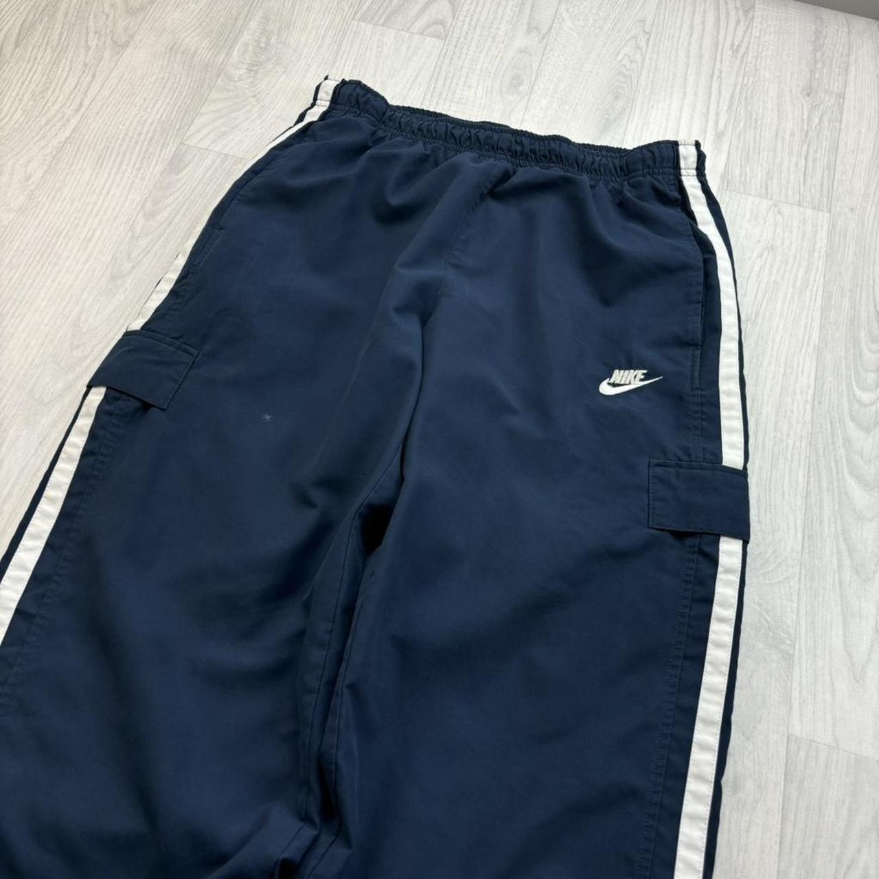 VINTAGE Y2K NIKE BAGGY TRACKSUIT BOTTOMS NAVY