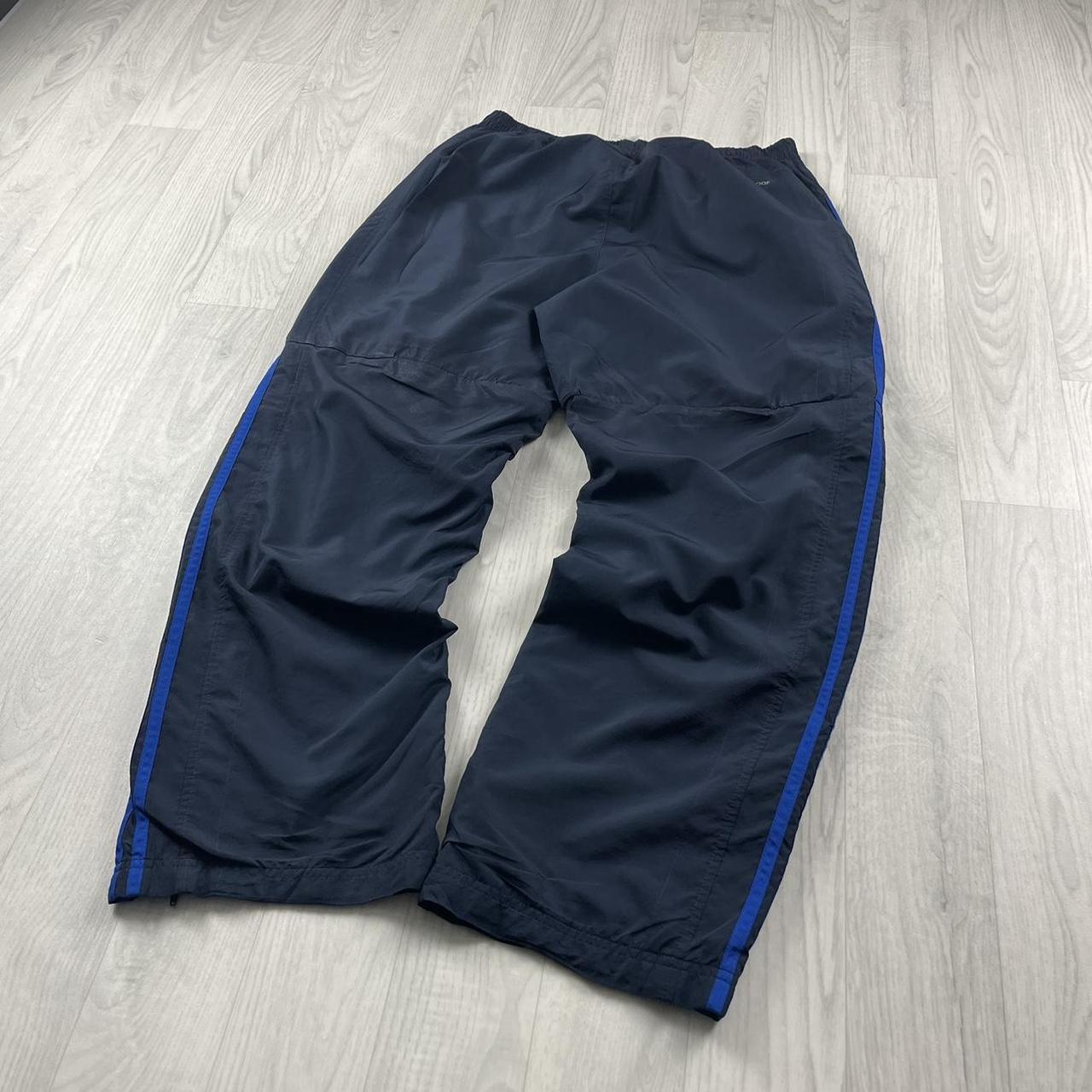 VINTAGE Y2K ADIDAS BAGGY TRACKSUIT BOTTOMS NAVY (L)