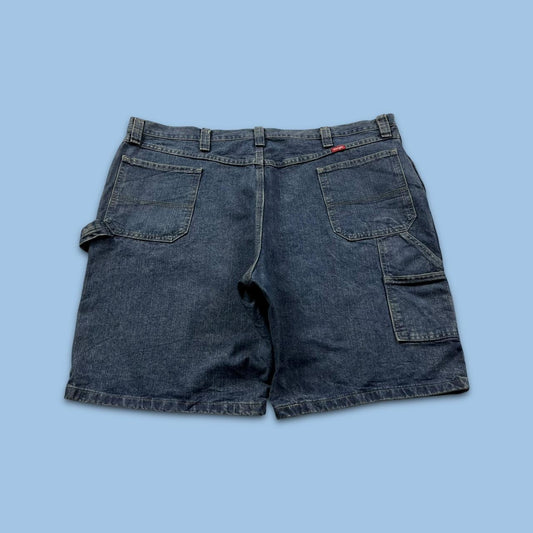 VINTAGE 00s WRANGLER BAGGY LOOSE CARPENTER JORTS BLUE
