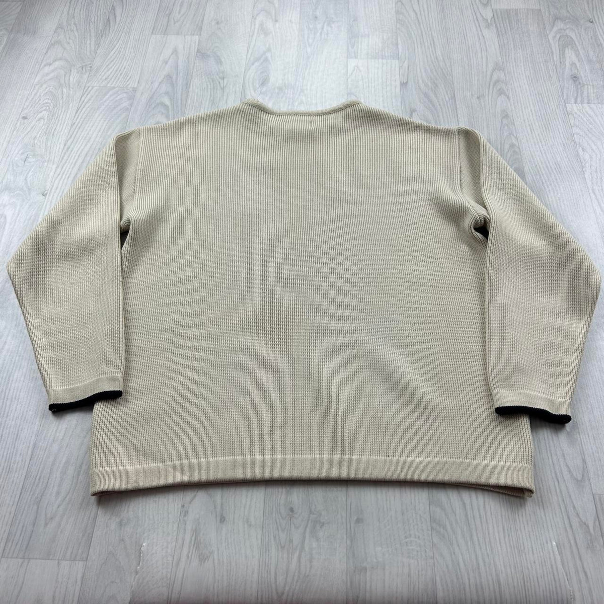 VINTAGE Y2K TEDDY SMITH CHUNKY KNITTED JUMPER CREAM