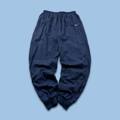 VINTAGE 90s NIKE BAGGY TRACKSUIT BOTTOMS NAVY