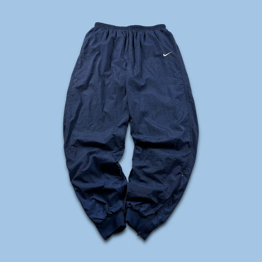 VINTAGE 90s NIKE BAGGY TRACKSUIT BOTTOMS NAVY