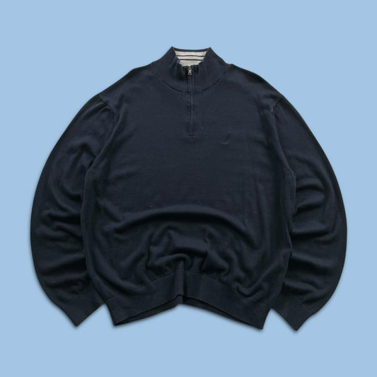 VINTAGE Y2K NAUTICA KNITTED JUMPER NAVY