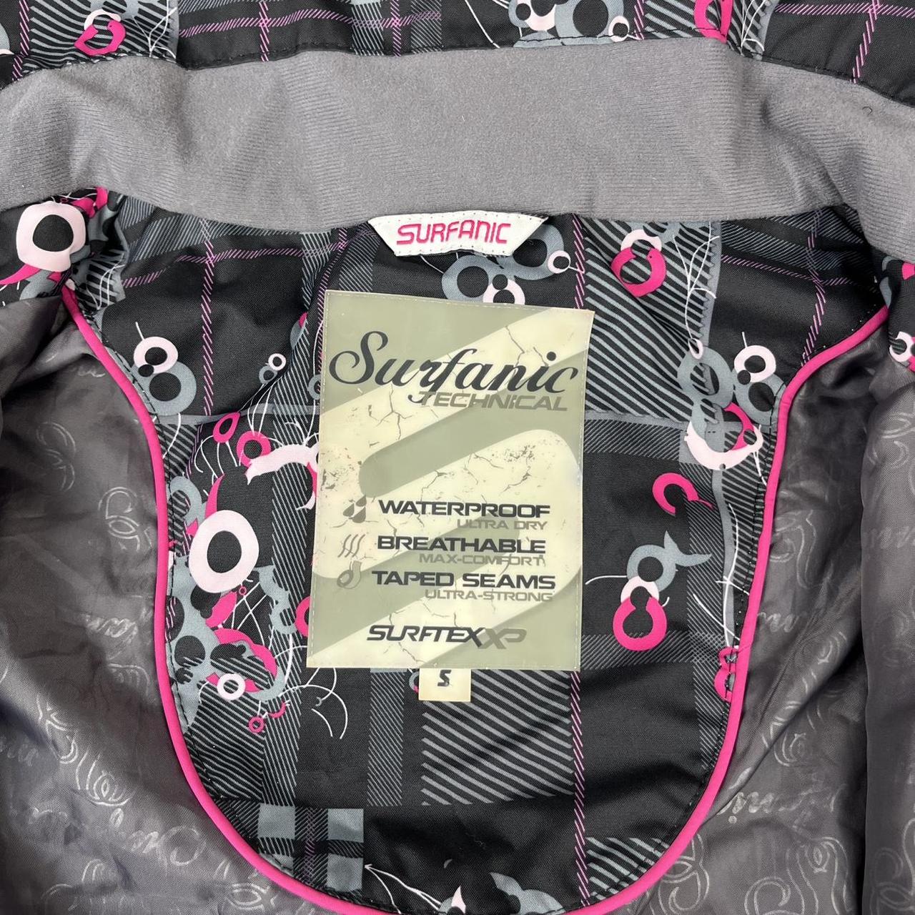 VINTAGE Y2K SURFANIC PLAID CHECKERED SKI JACKET BLACK