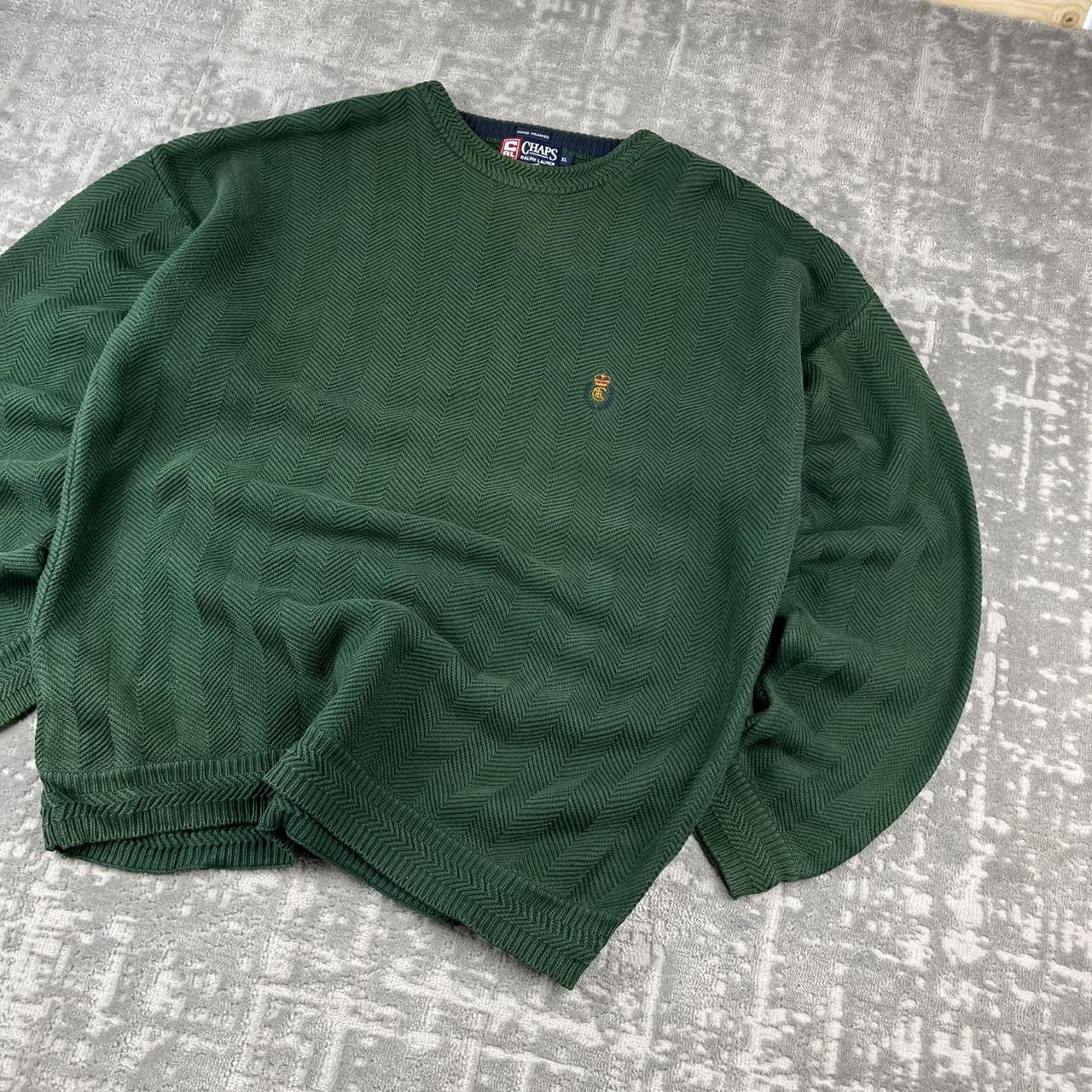 VINTAGE Y2K CHAPS CHUNKY RIBBED ESSENTIAL KNITTED JUMPER GREEN