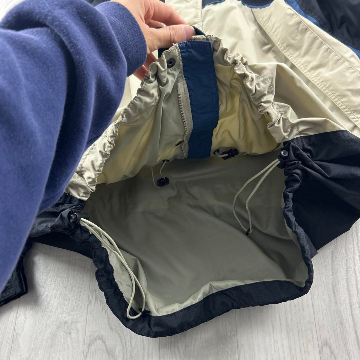 VINTAGE Y2K COLUMBIA TECHNICAL UTILITY JACKET BEIGE / BLACK