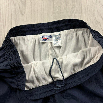 VINTAGE 90s REEBOK BAGGY TRACKSUIT BOTTOMS NAVY