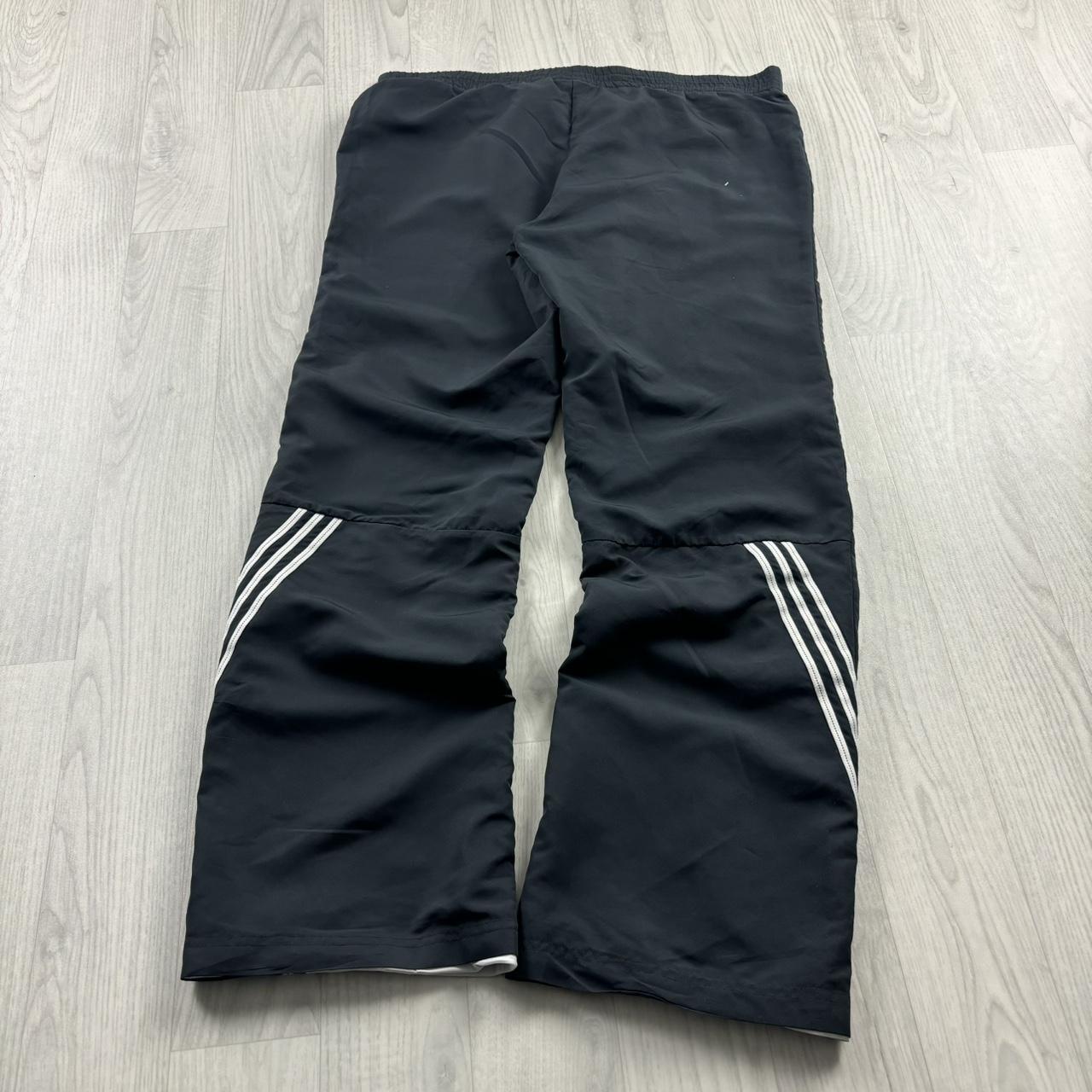 VINTAGE Y2K ADIDAS LOW RISE BAGGY TRACKSUIT BOTTOMS NAVY