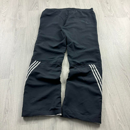 VINTAGE Y2K ADIDAS LOW RISE BAGGY TRACKSUIT BOTTOMS NAVY