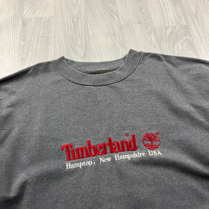 VINTAGE Y2K TIMBERLAND SPELL OUT SWEATSHIRT GREY