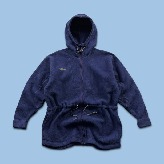 VINTAGE Y2K COLUMBIA ZIP UP SKI FLEECE HOODIE NAVY