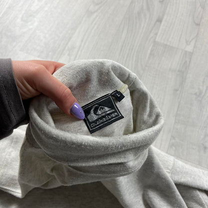 VINTAGE Y2K QUIKSILVER LONG SLEEVE TURTLENECK T SHIRT GREY