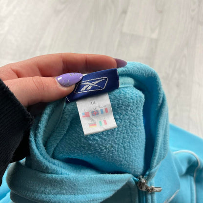 VINTAGE Y2K REEBOK ZIP HOODIE BLUE