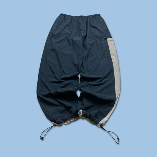 VINTAGE Y2K NIKE TECHNICAL BAGGY TRACKSUIT BOTTOMS NAVY