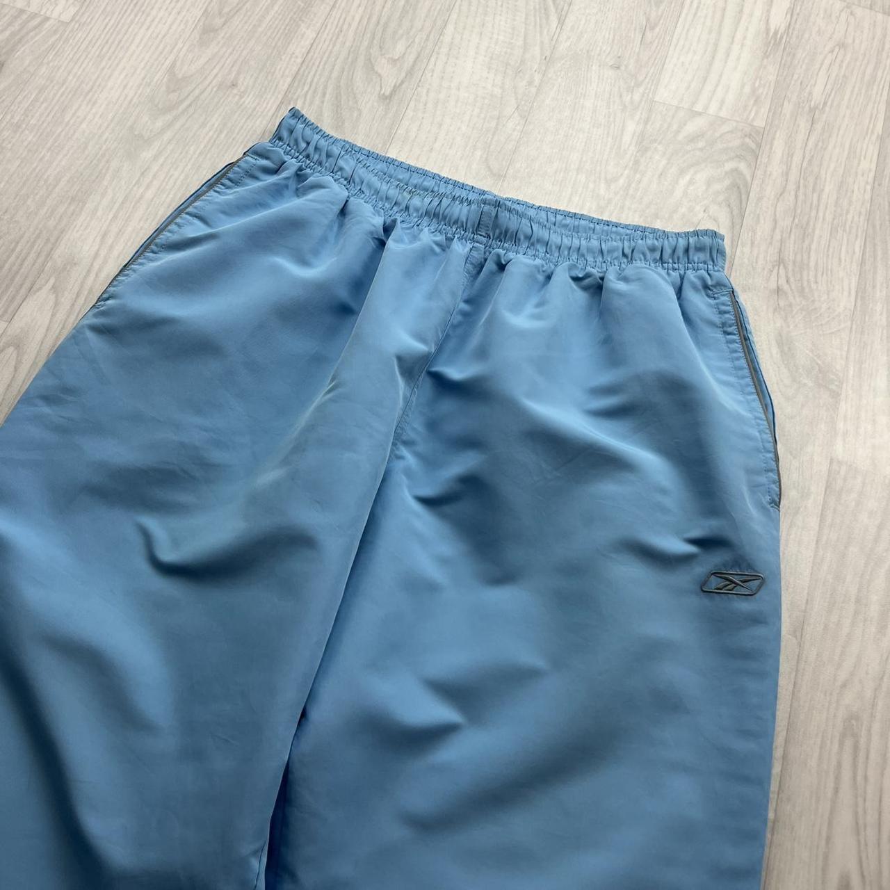 VINTAGE Y2K REEBOK BAGGY TRACKSUIT BOTTOMS BABY BLUE