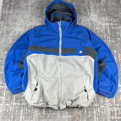 VINTAGE 00s COLUMBIA CONVERT TECHNICAL UTILITY SKI JACKET GREY BLUE