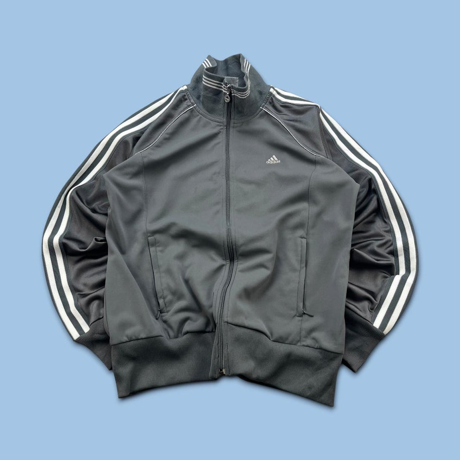 VINTAGE Y2K ADIDAS ZIP UP TRACK JACKET GREY