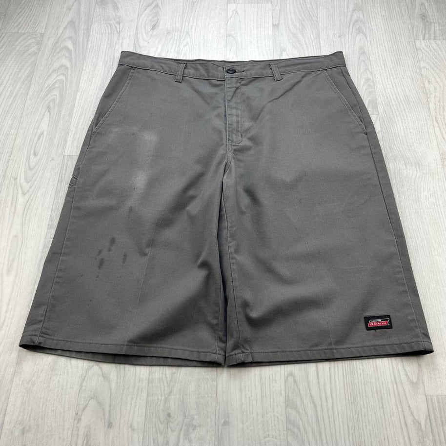 VINTAGE Y2K DICKIES BAGGY SKATER SHORTS GREY