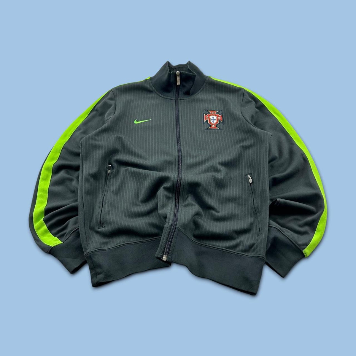 2012/13 NIKE PORTUGAL FOOTBALL TRACK JACKET GREY / GREEN