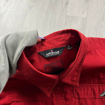 VINTAGE Y2K AIRWALK SHORT SLEEVE SHIRT RED