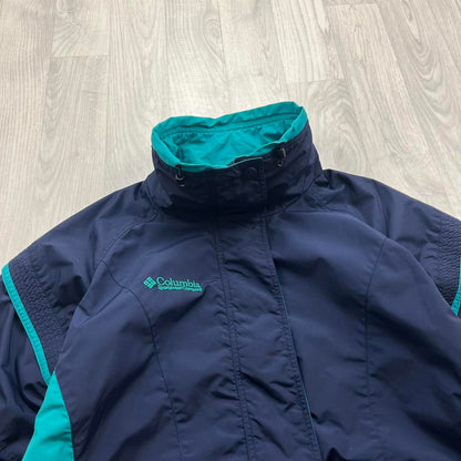 VINTAGE 00s COLUMBIA TECHNICAL HEAVY SKI JACKET NAVY