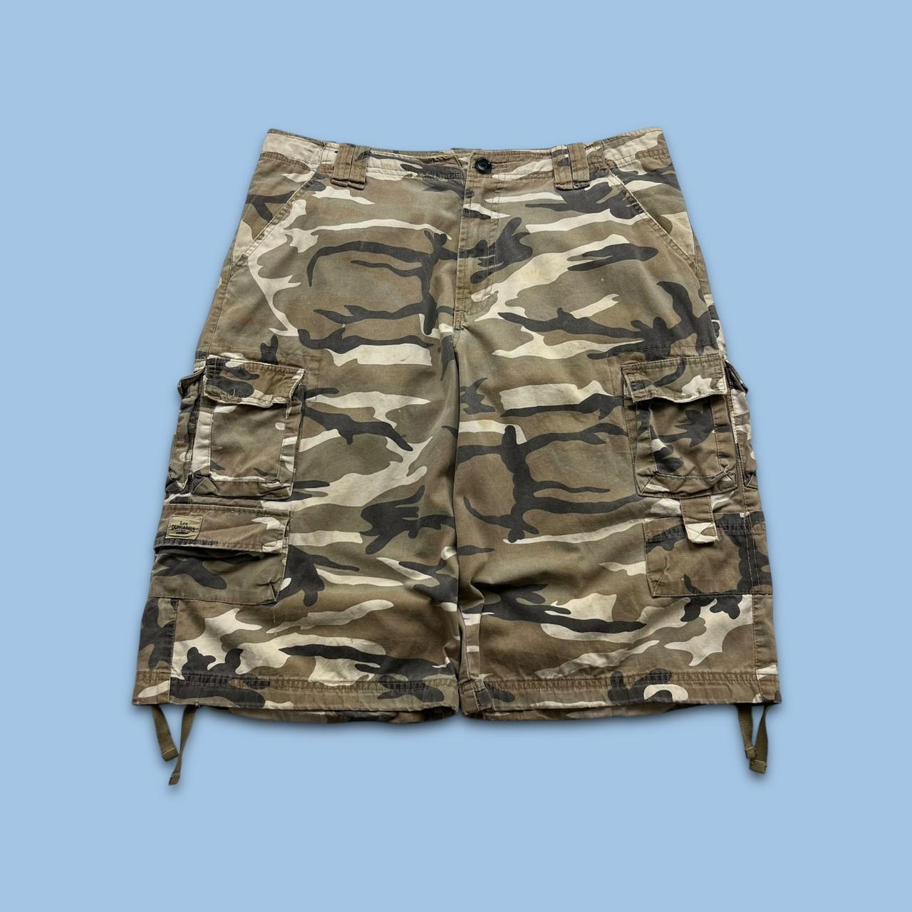 VINTAGE Y2K LEE BAGGY CAMO CARGO SHORTS
