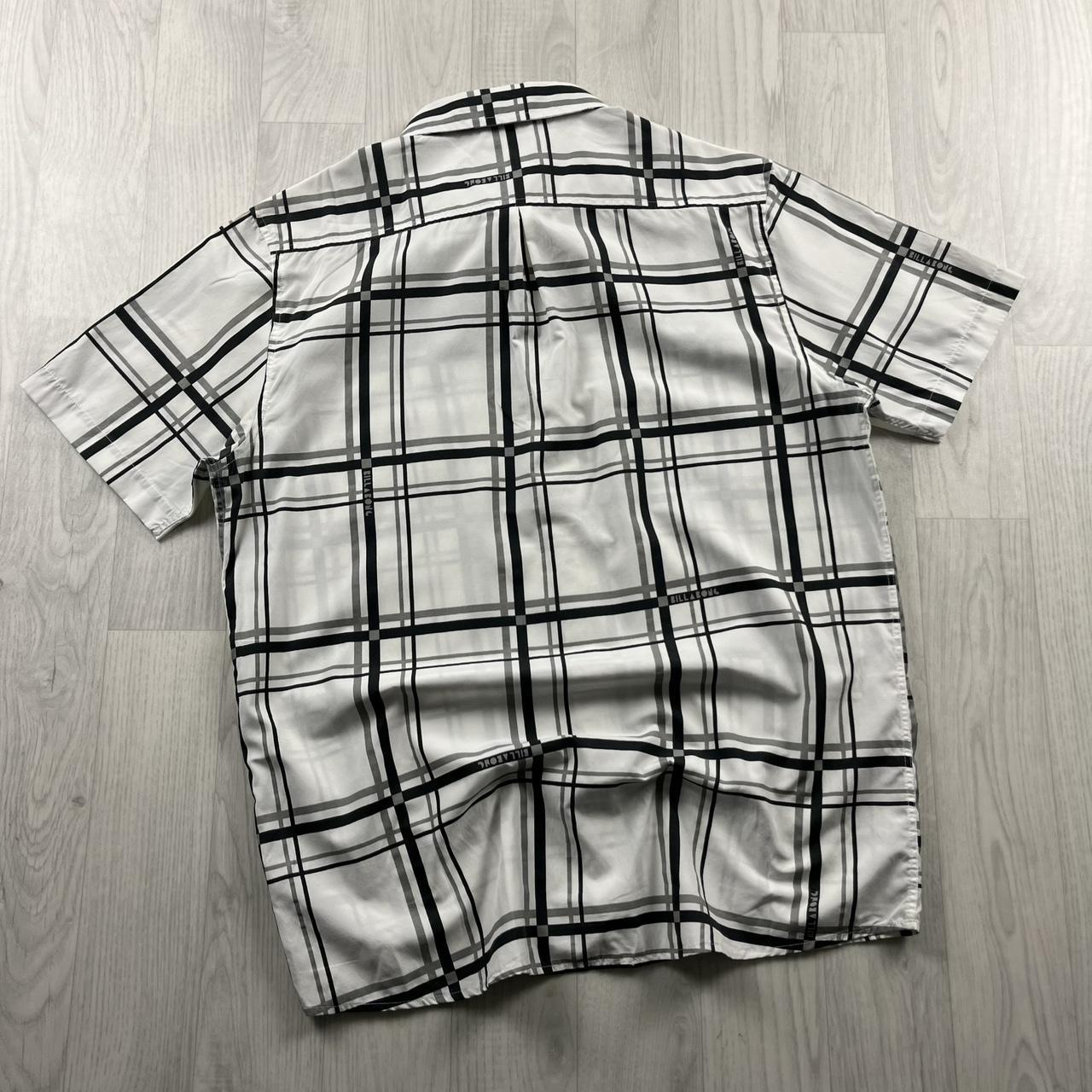VINTAGE BILLABONG CHECKERED SHORT SLEEVE SURF SHIRT WHITE