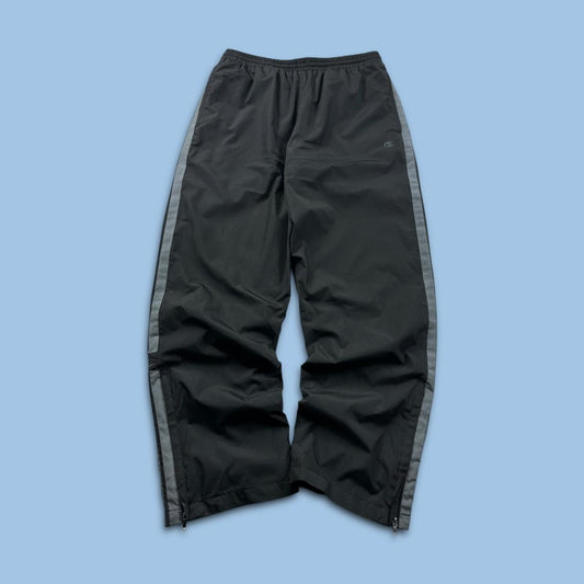 VINTAGE Y2K CHAMPION BAGGY TRACKSUIT BOTTOMS BLACK