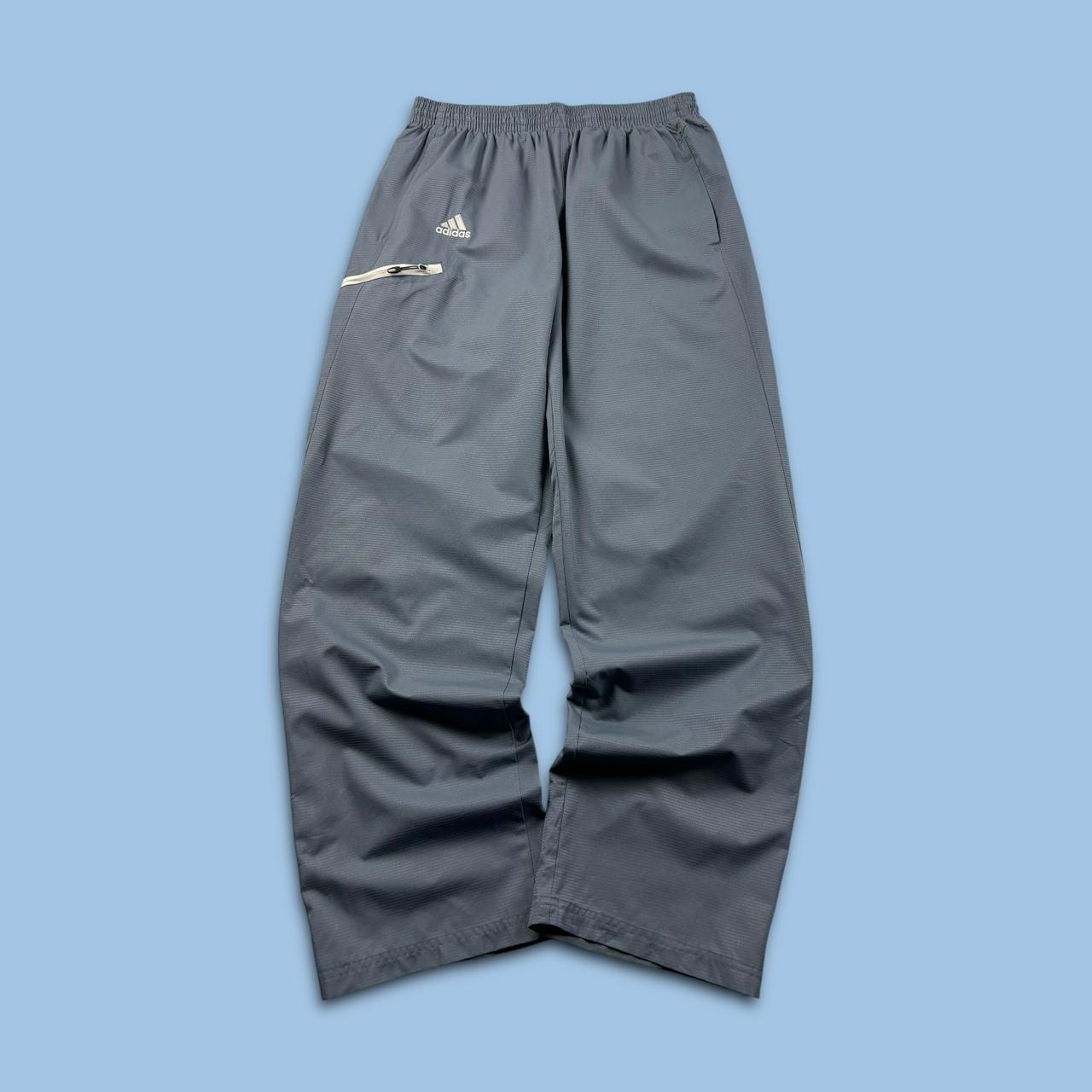 VINTAGE Y2K ADIDAS BAGGY TRACKSUIT BOTTOMS GREY