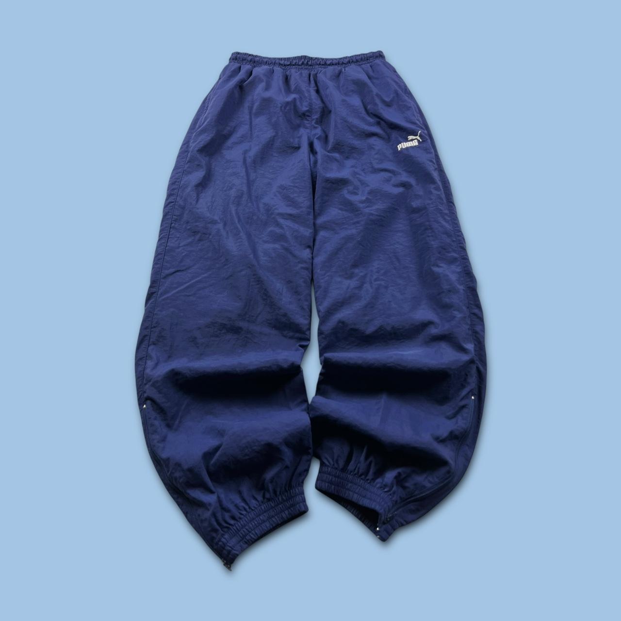 VINTAGE Y2K PUMA BAGGY TRACKSUIT BOTTOMS NAVY