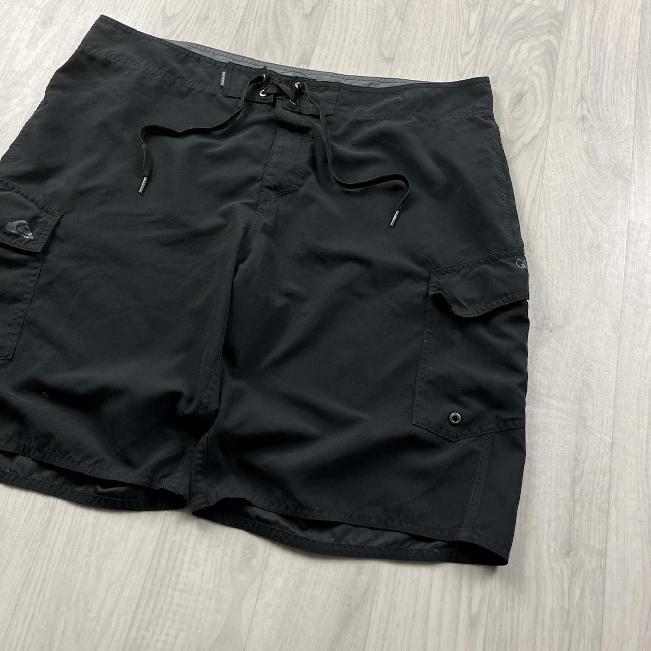 VINTAGE Y2K QUIKSILVER BAGGY LOOSE BOARD SURF SHORTS BLACK