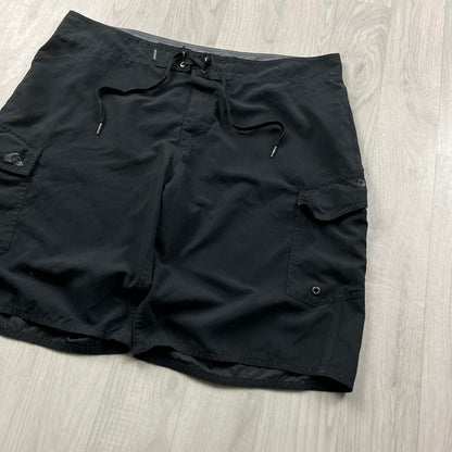 VINTAGE Y2K QUIKSILVER BAGGY LOOSE BOARD SURF SHORTS BLACK