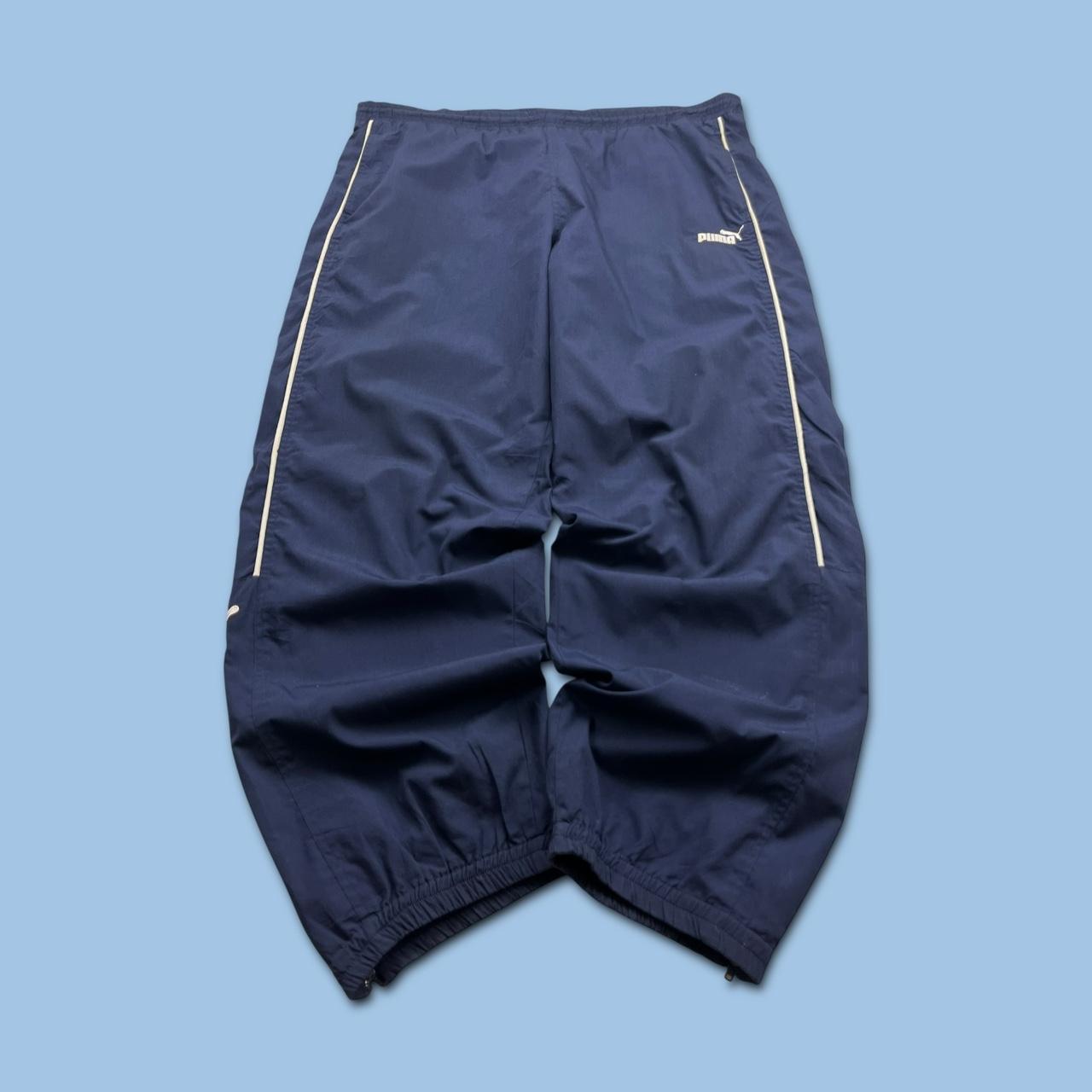 VINTAGE Y2K PUMA BAGGY TRACKSUIT BOTTOMS NAVY