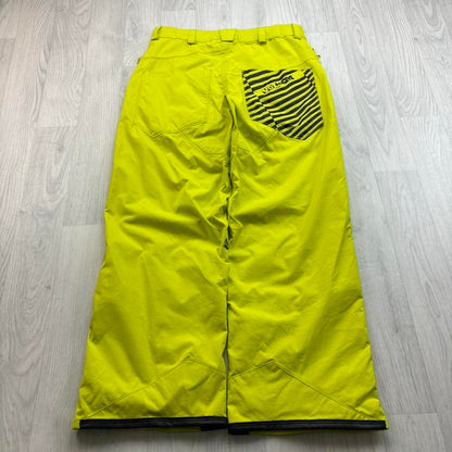 VINTAGE Y2K VOLCOM BAGGY SKI PANTS SALOPETTES YELLOW