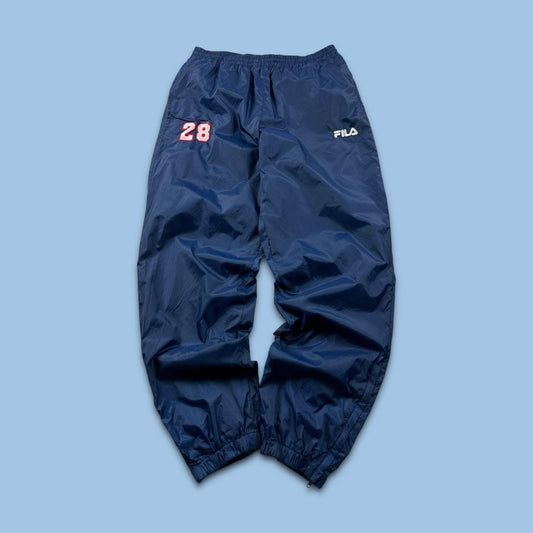 VINTAGE Y2K FILA BAGGY TRACKSUIT BOTTOMS NAVY BLUE