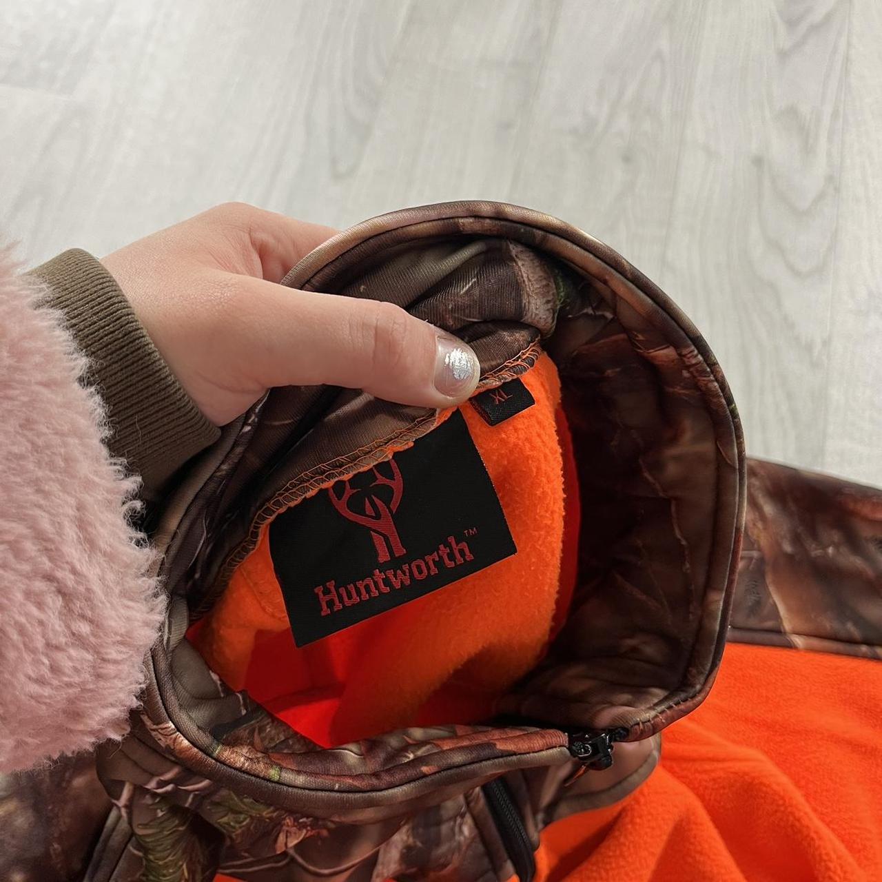 VINTAGE REALTREE QUARTER ZIP FLEECE CAMO ORANGE