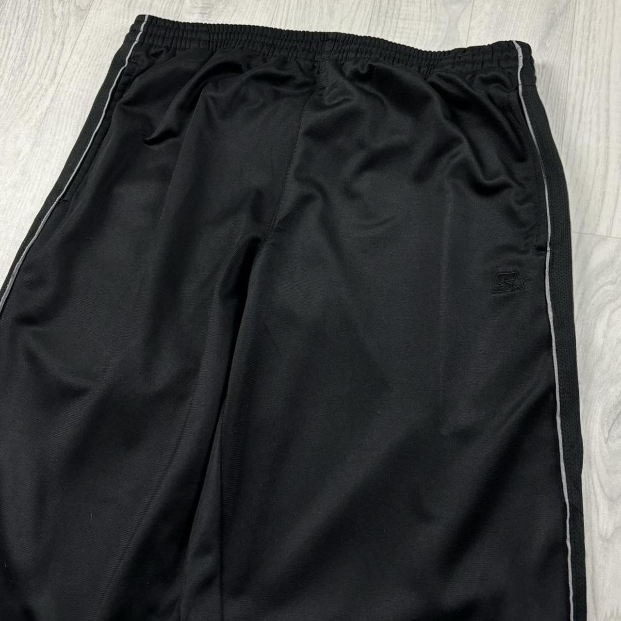 VINTAGE Y2K STARTER BAGGY TRACKSUIT BOTTOMS BLACK
