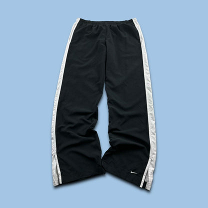 VINTAGE Y2K NIKE LOW RISE BAGGY TRACKSUIT BOTTOMS BLACK