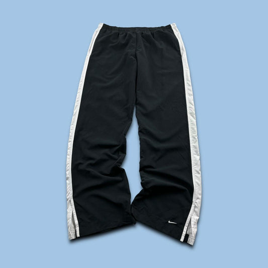 VINTAGE Y2K NIKE LOW RISE BAGGY TRACKSUIT BOTTOMS BLACK