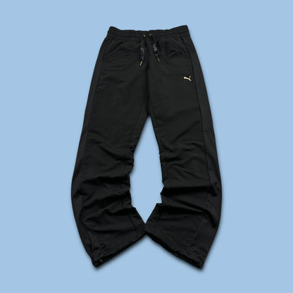 VINTAGE Y2K PUMA LOW RISE TECHNICAL TRACKSUIT BOTTOMS BLACK